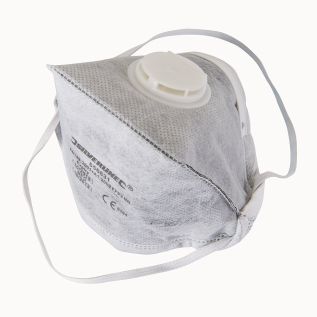 FFP3, enkel gebruik vouwbaar las/verf stofmasker met ventiel displaydoos, 25 pk. FFP3 enkel gebruik