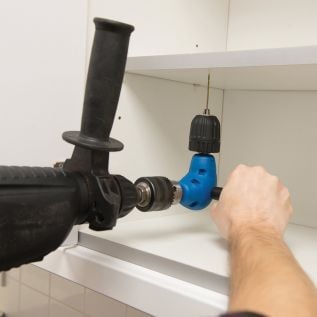 Rechte hoek sleutelloze spankop 90°