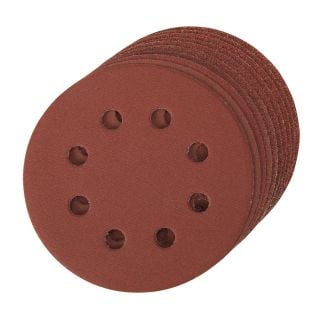 115 mm geperforeerde klittenband schuurvellen, 10 pk. Verschillende korrelgroftes