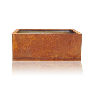 Cortenstaal plantenbak met bodem 600 X 1000 MM