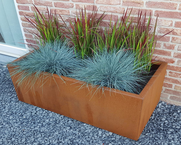 Cortenstaal plantenbak rechthoek